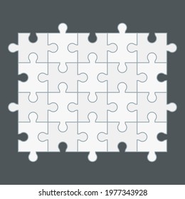 Puzzle simple piece template quality vector illustration cut