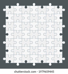 Puzzle einfache Stück-Vorlage Qualität Vektorgrafik-Schnitt