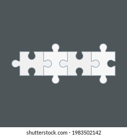 Rompecabezas simple plantilla de la calidad de la ilustración vector
