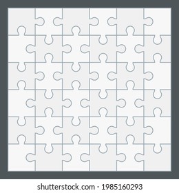 Rompecabezas simple plantilla de la calidad de la ilustración vector