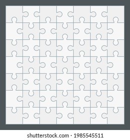 Puzzle simple piece template quality vector illustration cut