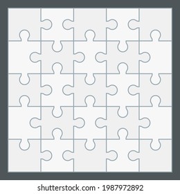 Puzzle einfache Stück-Vorlage Qualität Vektorgrafik-Schnitt