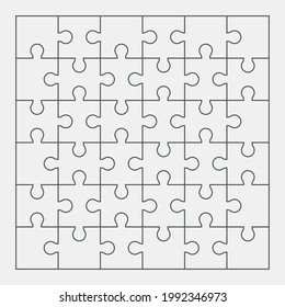 Puzzle simple piece template quality vector illustration cut