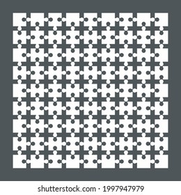 Puzzle simple piece template quality vector illustration cut