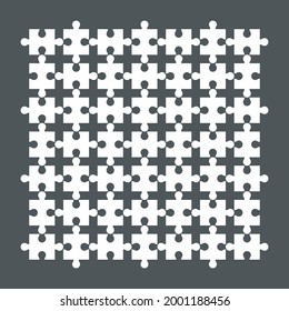 Puzzle simple piece template quality vector illustration cut
