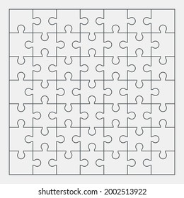 Puzzle simple piece template quality vector illustration cut