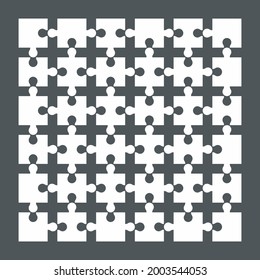 Puzzle simple piece template quality vector illustration cut