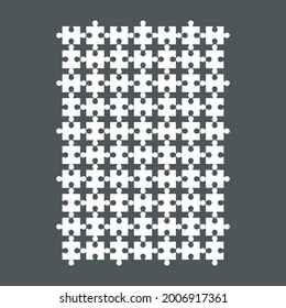 Puzzle simple piece template quality vector illustration cut