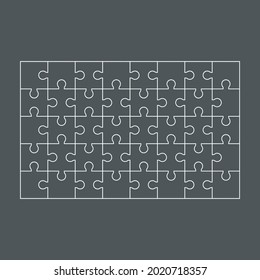 Rompecabezas simple plantilla de la calidad de la ilustración vector