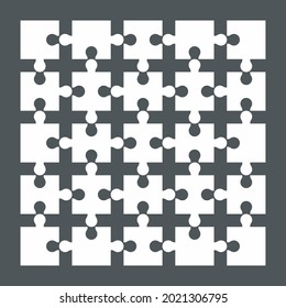 Puzzle simple piece template quality vector illustration cut