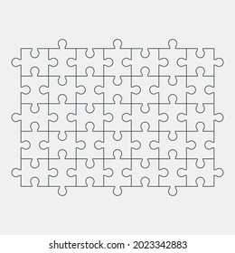 Puzzle simple piece template quality vector illustration cut