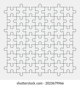 Puzzle simple piece template quality vector illustration cut