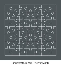 Puzzle simple piece template quality vector illustration cut