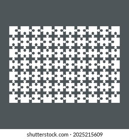 Puzzle simple piece template quality vector illustration cut