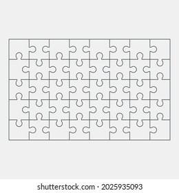 Puzzle simple piece template quality vector illustration cut