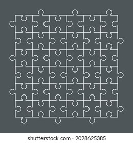 Puzzle simple piece template quality vector illustration cut