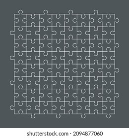 Puzzle simple piece template quality vector illustration cut