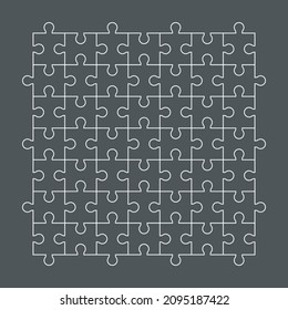 Puzzle simple piece template quality vector illustration cut