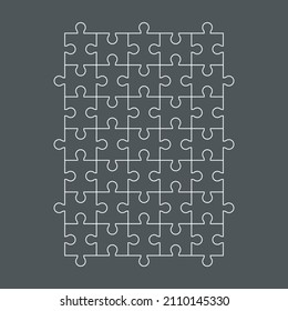 Puzzle simple piece template quality vector illustration cut