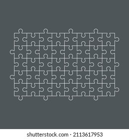 Puzzle einfache Stück-Vorlage Qualität Vektorgrafik-Schnitt