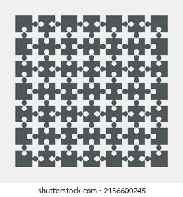 Puzzle simple piece template quality vector illustration cut