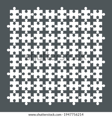 Puzzle simple piece template quality vector illustration cut