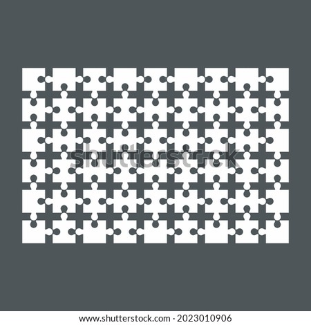 Puzzle simple piece template quality vector illustration cut
