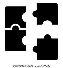 Puzzle Simple Vector Icon Collection