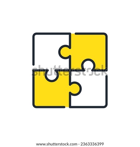 Puzzle simple vector icon illustration material