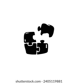 Puzzle slice icon icon. Simple style business strategy poster background symbol. Puzzle slice icon brand logo design element. Puzzle slice icon t-shirt printing. Vector for sticker.