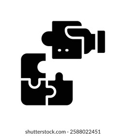puzzle solid icon. vector icon for your website, mobile, presentation, and logo design.