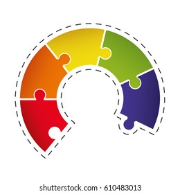 puzzle solution chart image vector illustration eps 10