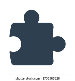 Puzzle, solution icon concept. vector image