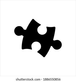 Puzzle solution icon vector graphic illustration