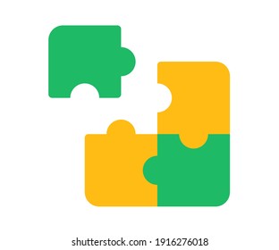 puzzle solution solve single isolated icon with flat style