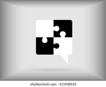 Puzzle speech bubble