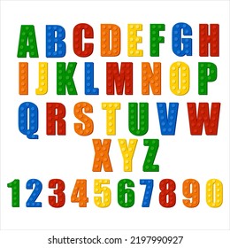 Puzzle Style A to Z Alphabet Letters Design