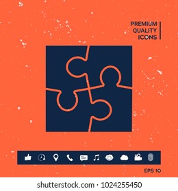 Puzzle symbol icon