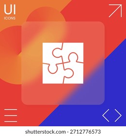 Icono del símbolo del rompecabezas, Elementos para su diseño
