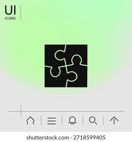 Icono del símbolo del rompecabezas, Elementos para su diseño
