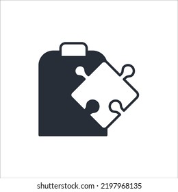Icono de símbolo de rompecabezas Ilustración de diseño de vectores