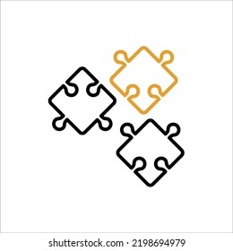 Icono de símbolo de rompecabezas Ilustración de diseño de vectores