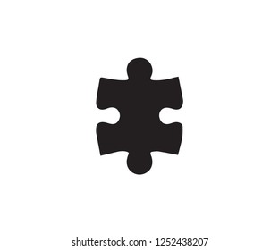 Puzzle symbol shape  logo design