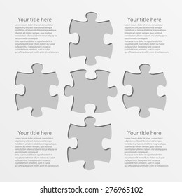 puzzle tags with place for your title or text vector graphic