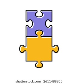 puzzle team solution color icon vector. puzzle team solution sign. isolated symbol illustration