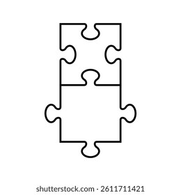 puzzle team solution line icon vector. puzzle team solution sign. isolated contour symbol black illustration