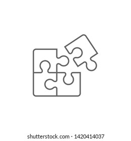 Puzzle, teamwork icon. Element of teamwork icon. Thin line icon for website design and development, app development. Premium icon