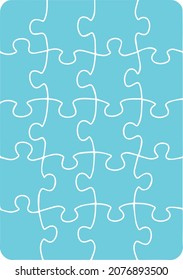 Puzzle Template, Puzzle Patern, Blue Puzzle. Background For Your Business Presentation. Best Puzzle Free Vector