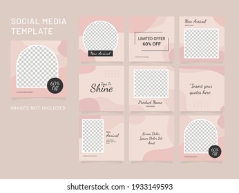 Puzzle Template Social Media Fashion Women Feed