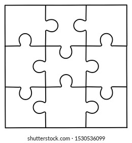 Puzzle template vector background layout